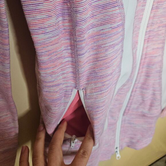 Lululemon Size 6 In Stride Jacket Wee Are From Space White April Multi Pockets - Picture 5 of 12